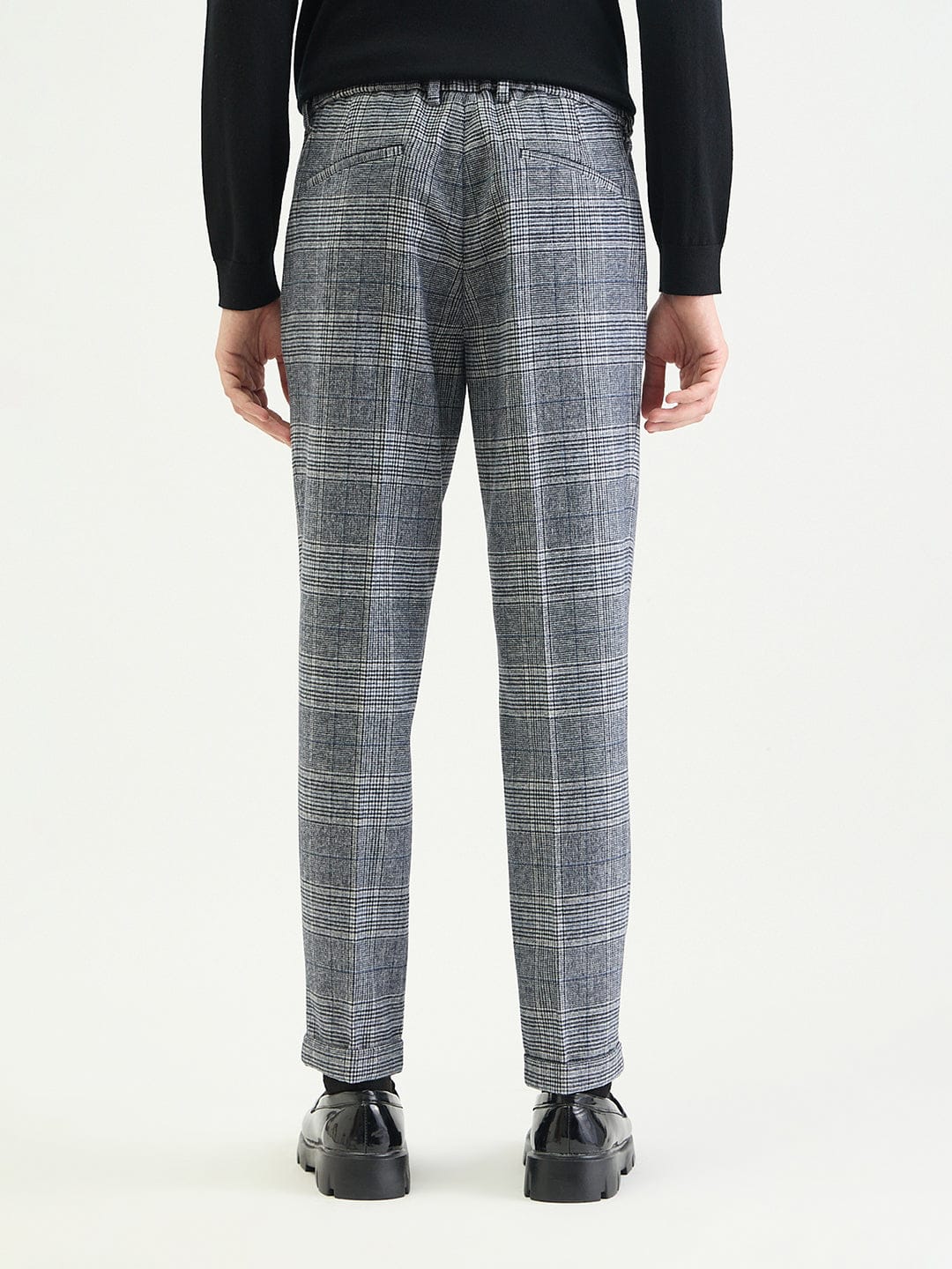 Antony Morato Men Straight Fit Multicolour Checks Trouser