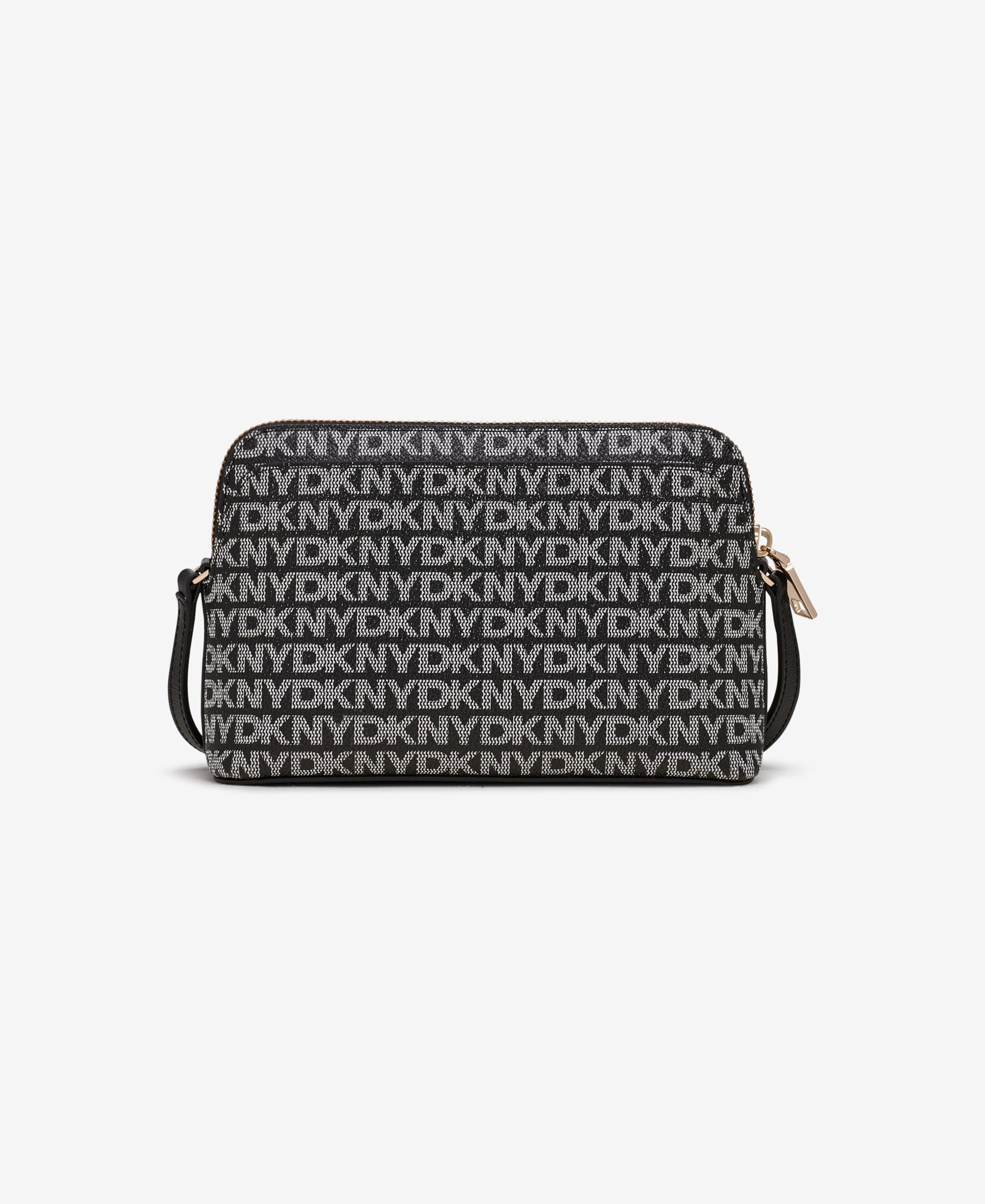 DKNY Womens Black Logo CrossBoby Woven Bag