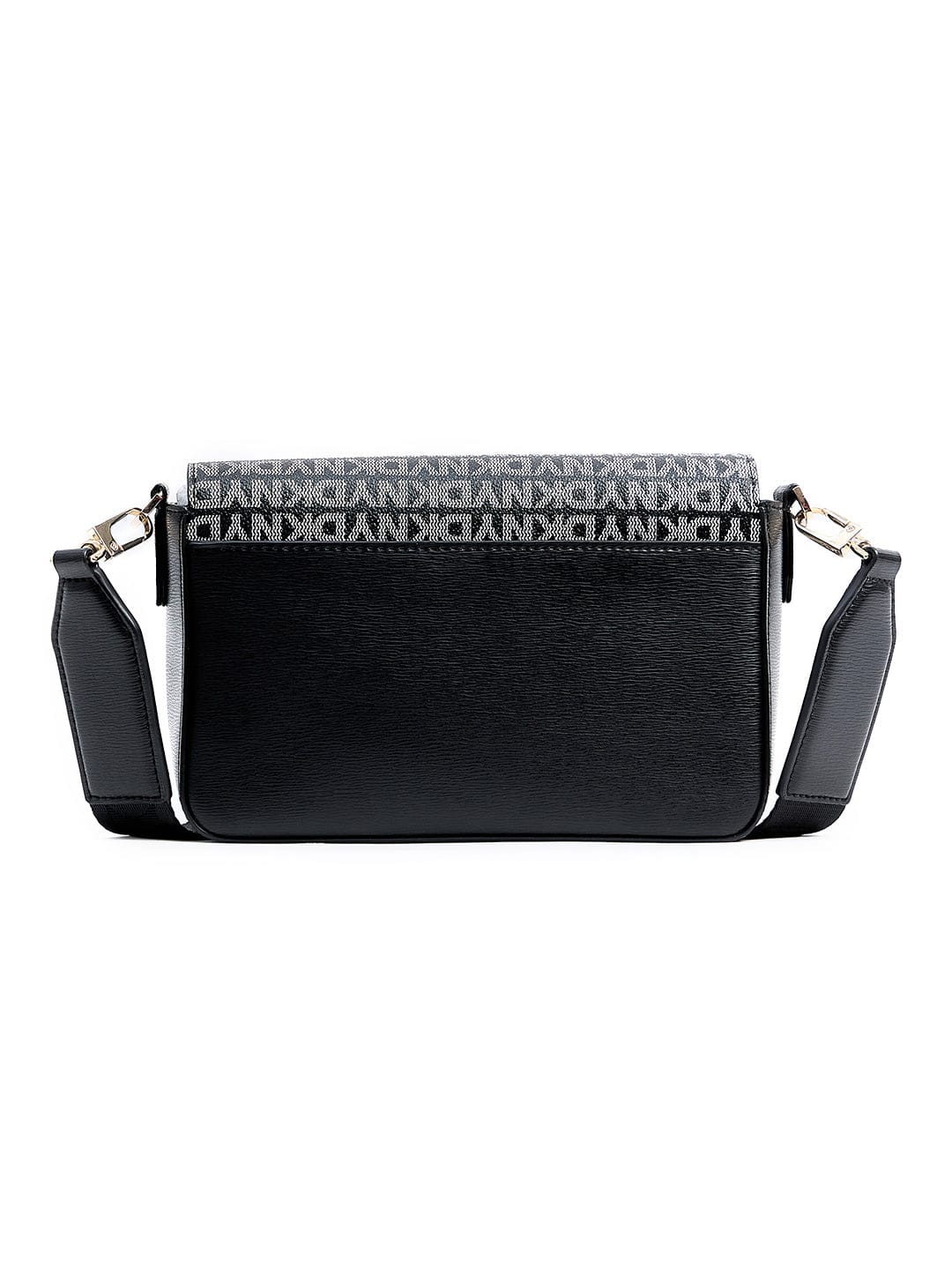 DKNY Women Black Logo Flap Cross Body Bag
