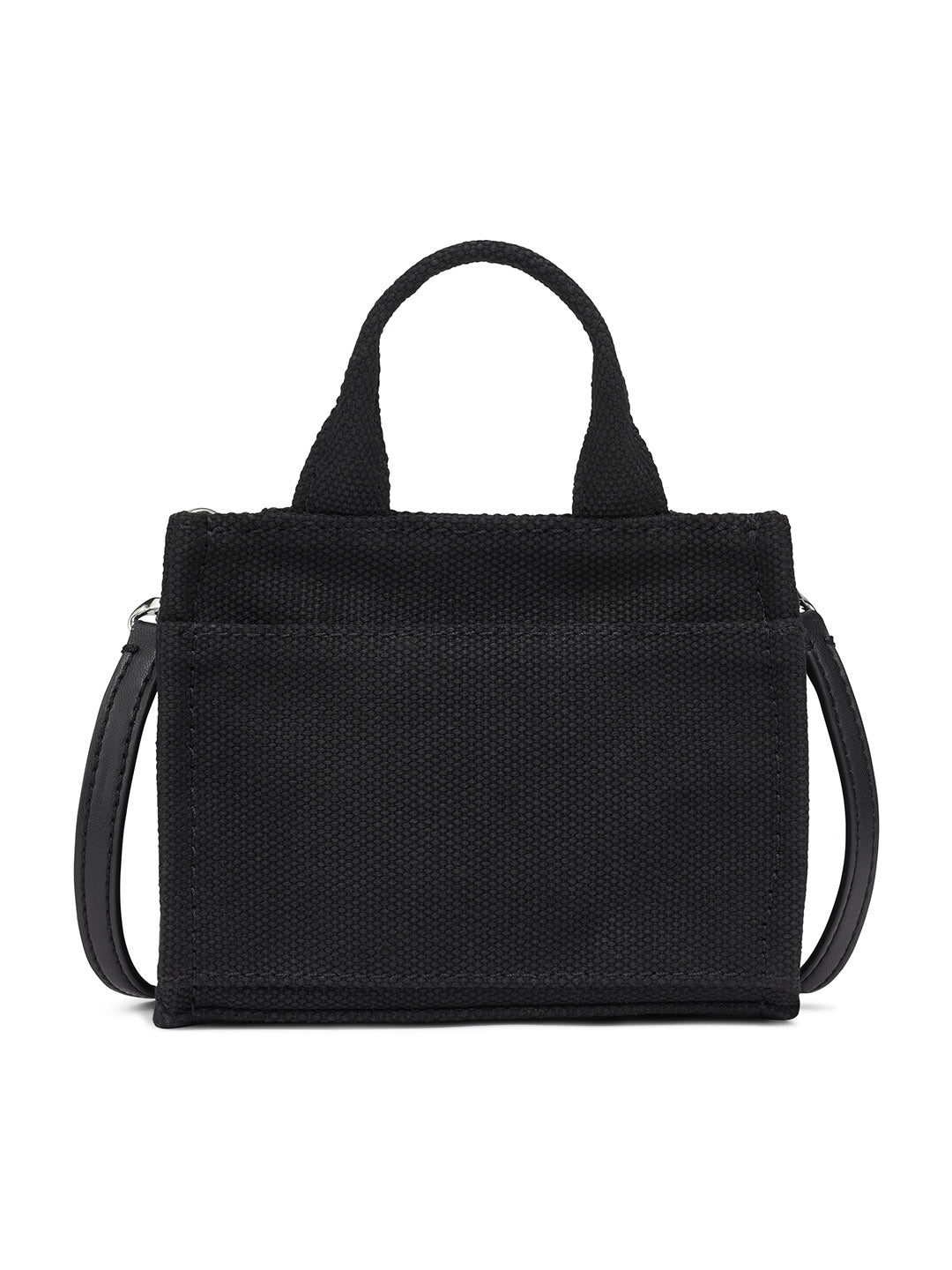 DKNY Womens Black Logo Woven Satchel bag