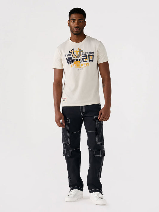 TRUE RELIGION Men Black Relaxed Fit Cargo