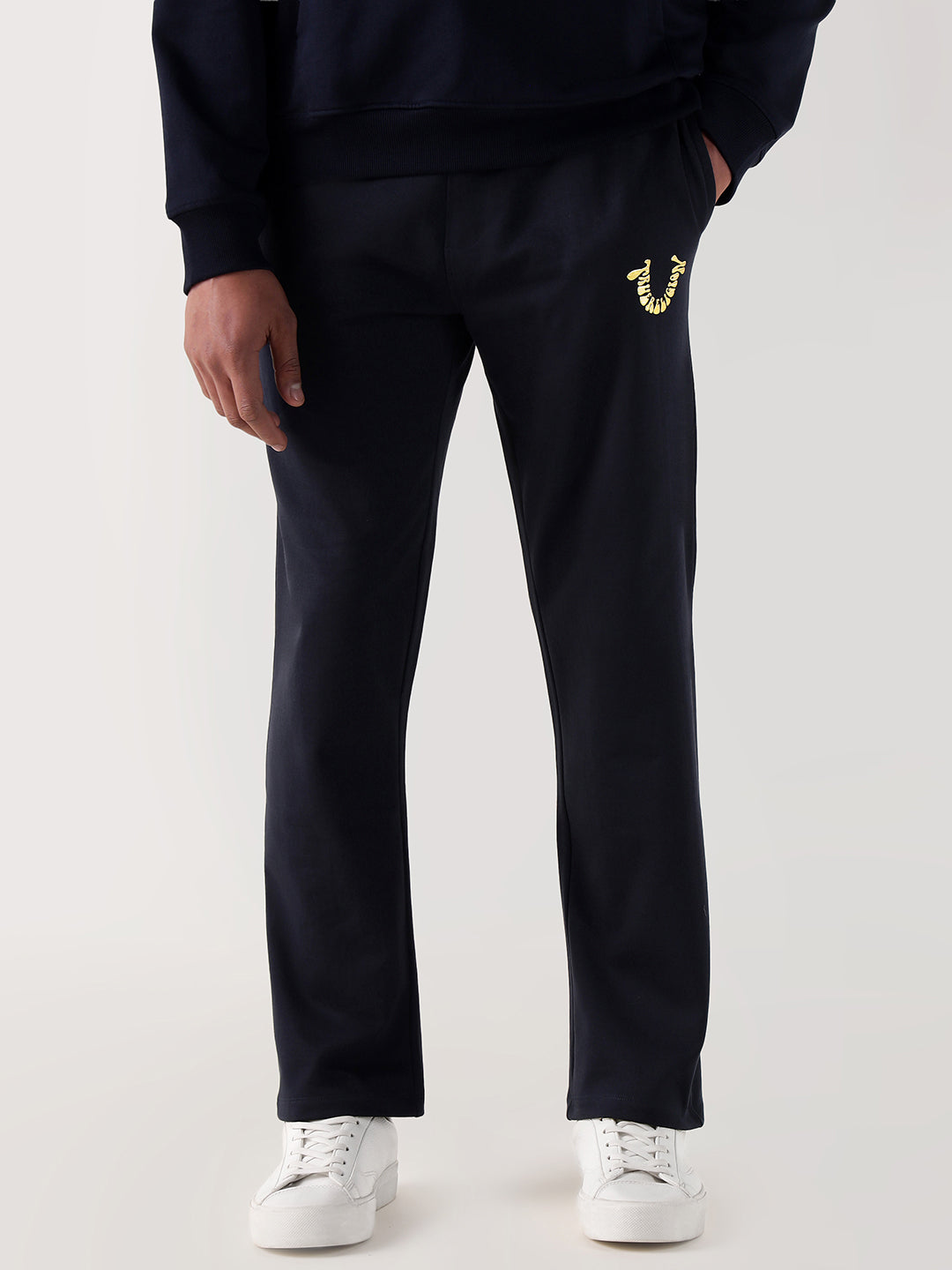 TRUE RELIGION Men Navy Blue Relaxed Fit Sweatpant