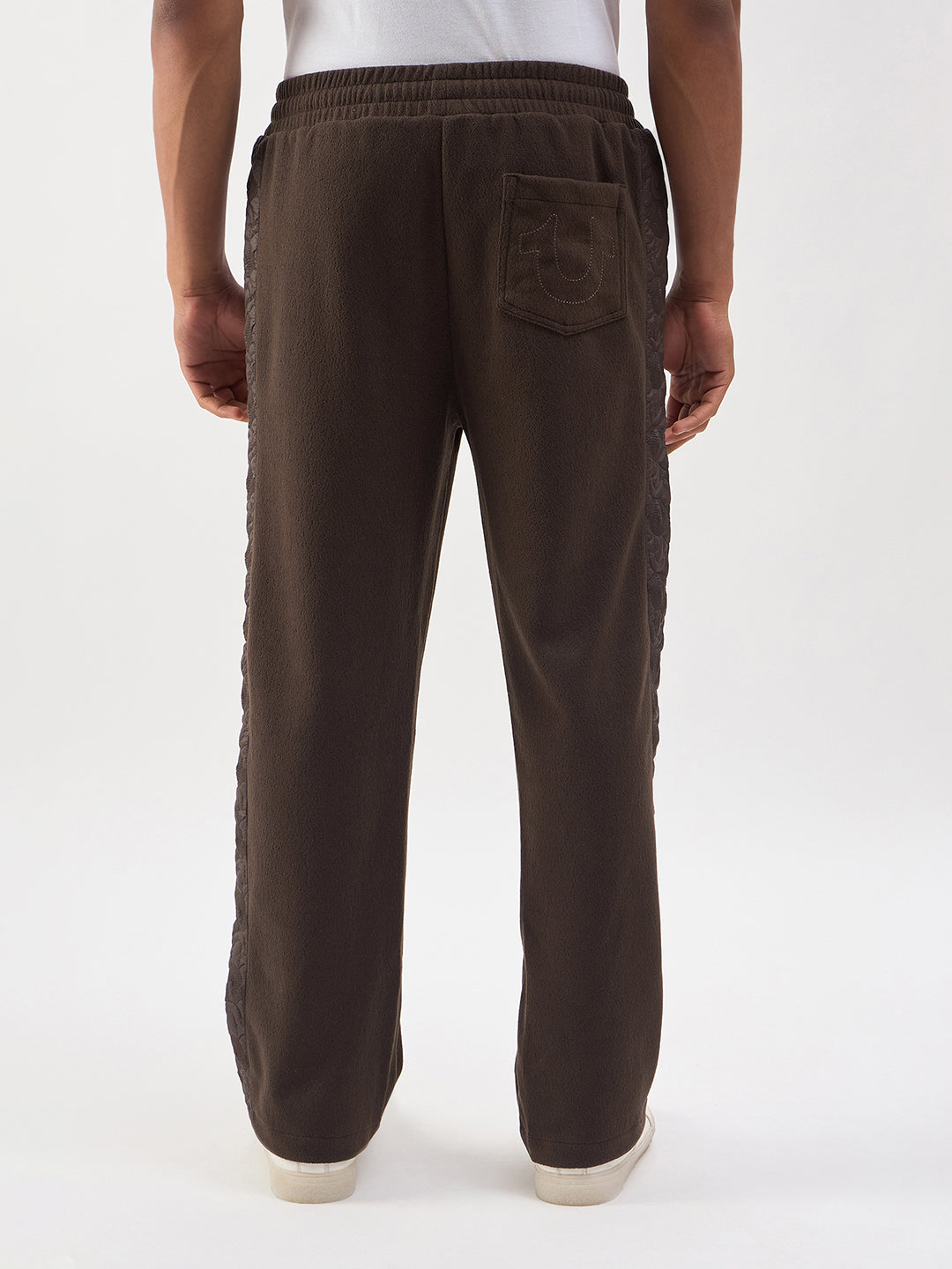 TRUE RELIGION Men Brown Quilting Relaxed Fit Sweatpant