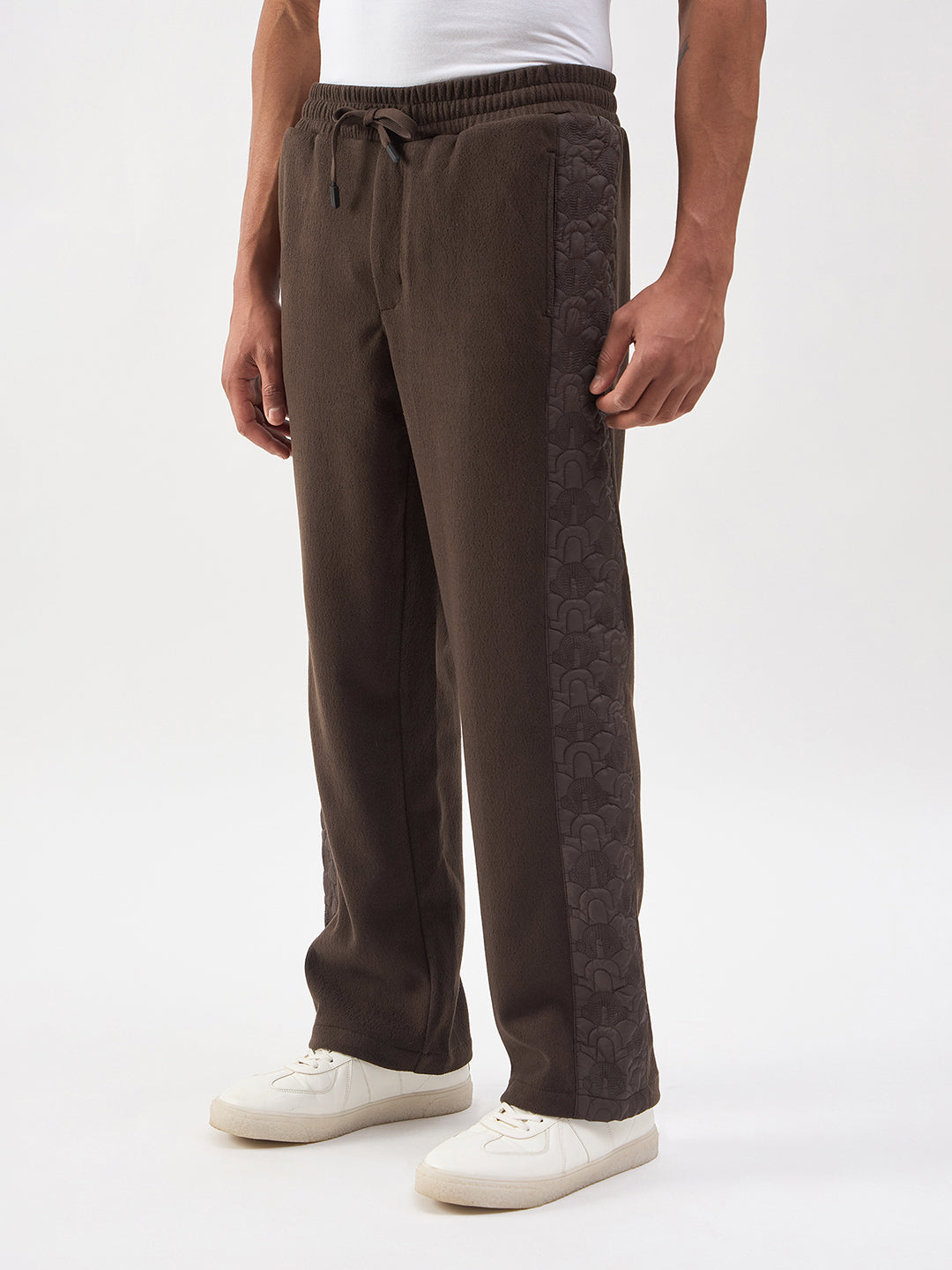 TRUE RELIGION Men Brown Quilting Relaxed Fit Sweatpant