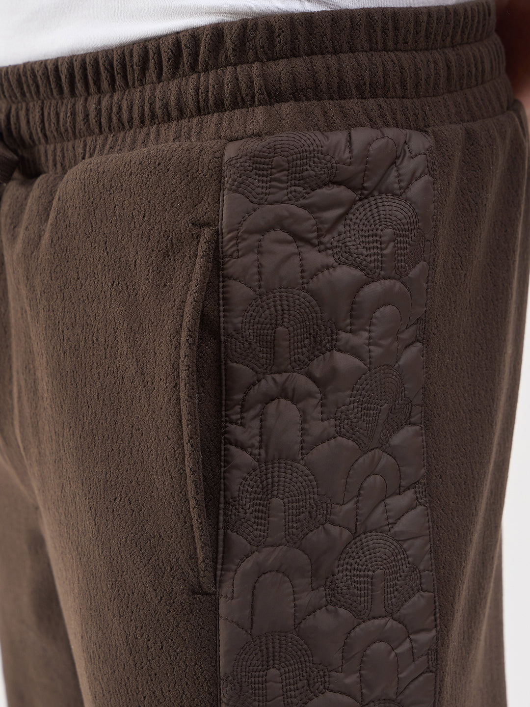 TRUE RELIGION Men Brown Quilting Relaxed Fit Sweatpant