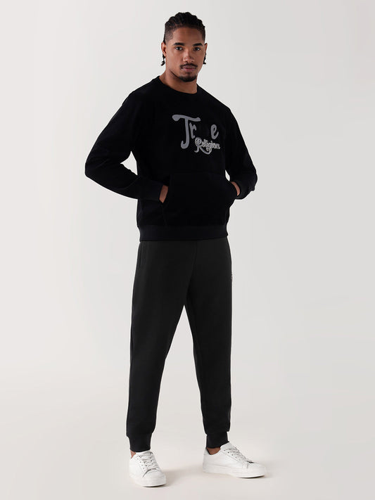 TRUE RELIGION Men Black Regular Fit Sweatpant