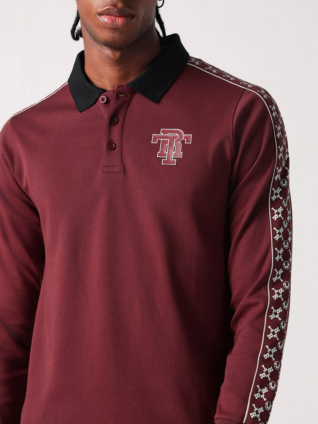 True Religion Men Red Solid Polo Tshirt