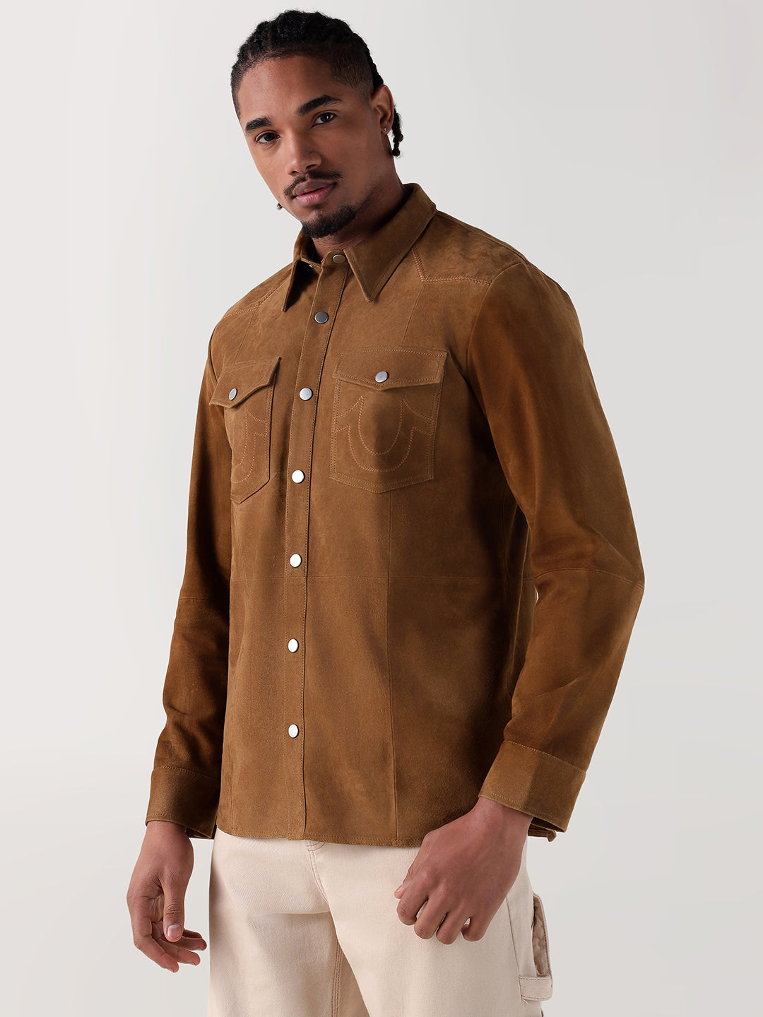 TRUE RELIGION Men Brown Regular Fit Shirt