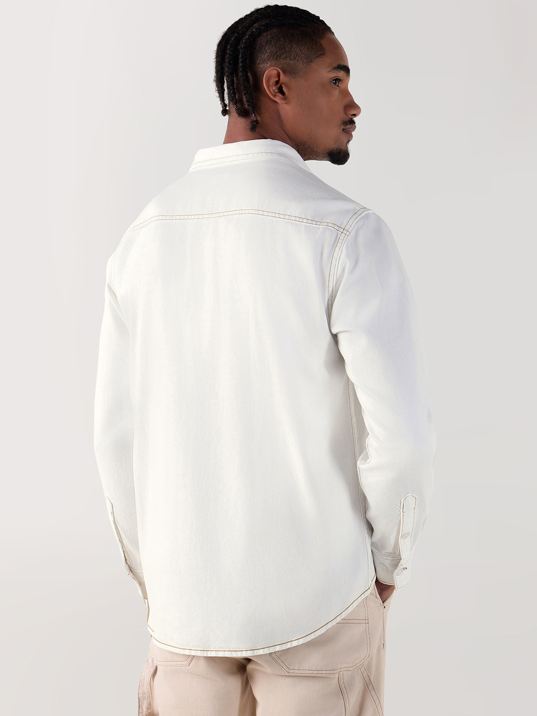 TRUE RELIGION Men White Regular Fit Shirt