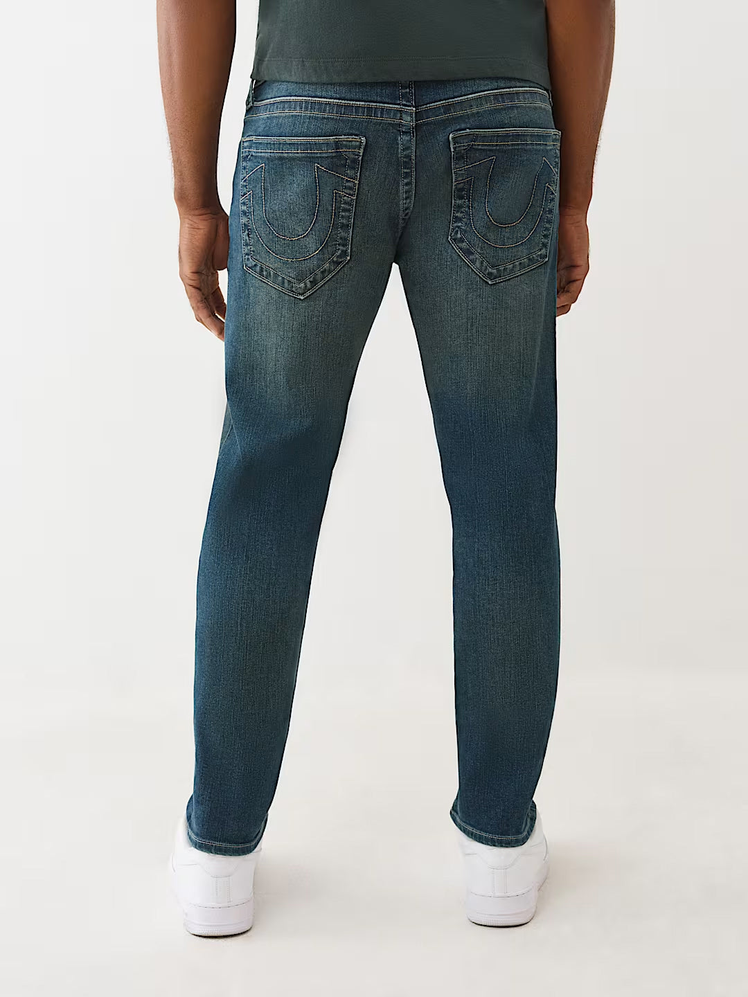 True Religion Men Blue Solid Skinny Fit SN Rocco Jeans