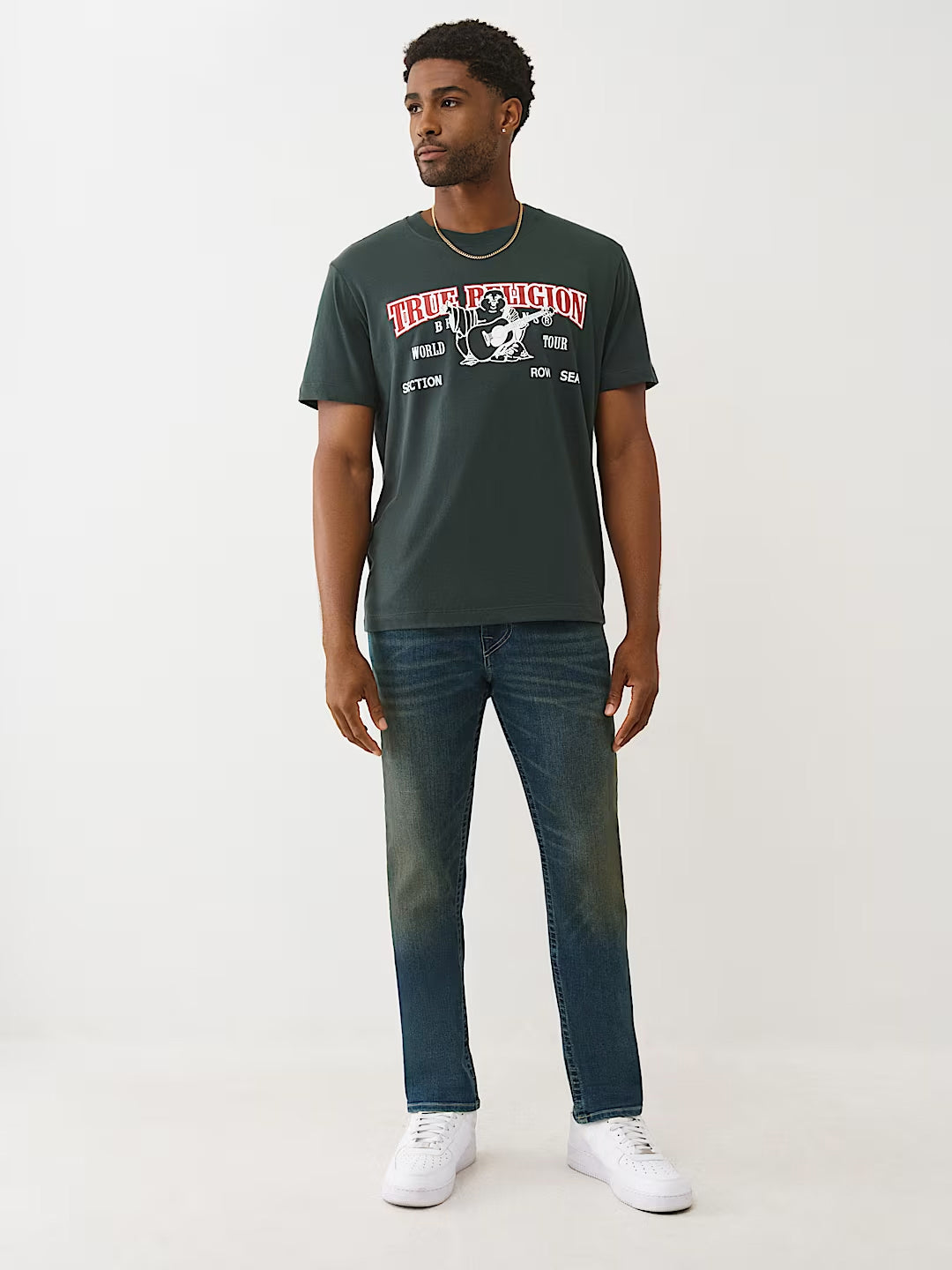 True Religion Men Blue Solid Skinny Fit SN Rocco Jeans