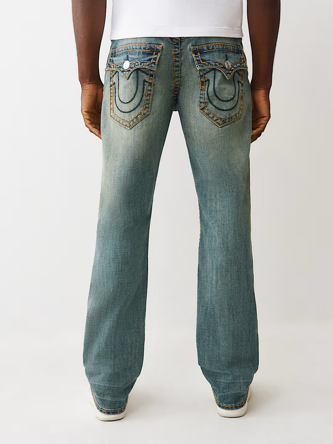 TRUE RELIGION Men Blue Super T Straight Fit Jeans