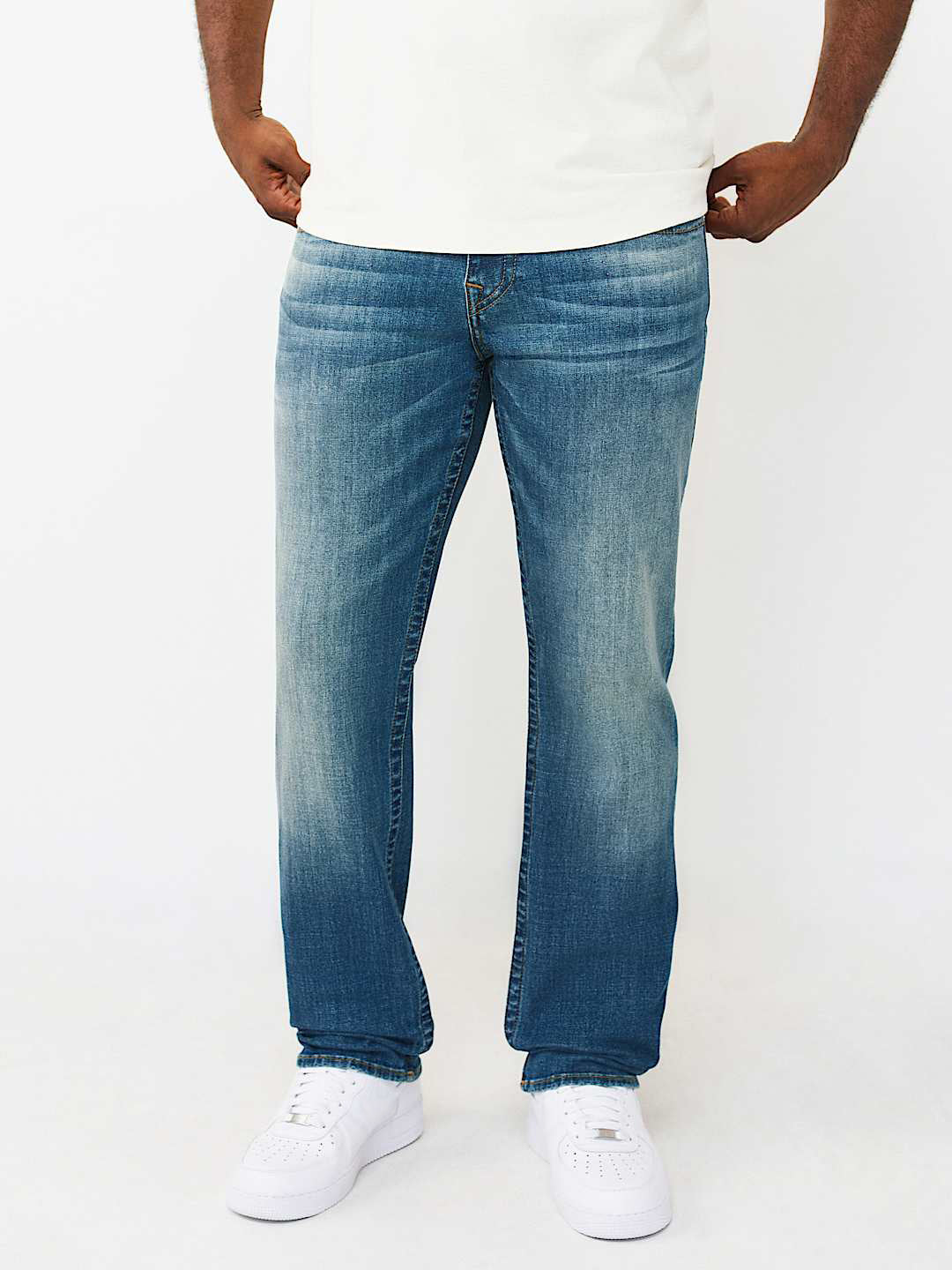 True Religion Blue Stretchable Ricky SN Solid Men Jeans