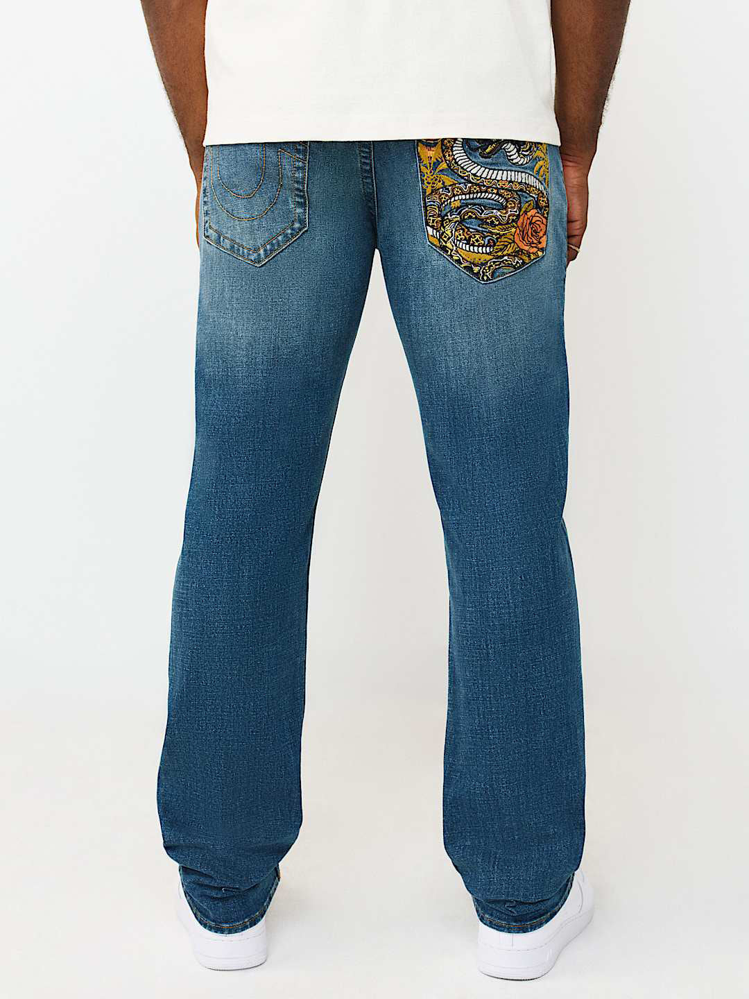 True Religion Blue Stretchable Ricky SN Solid Men Jeans