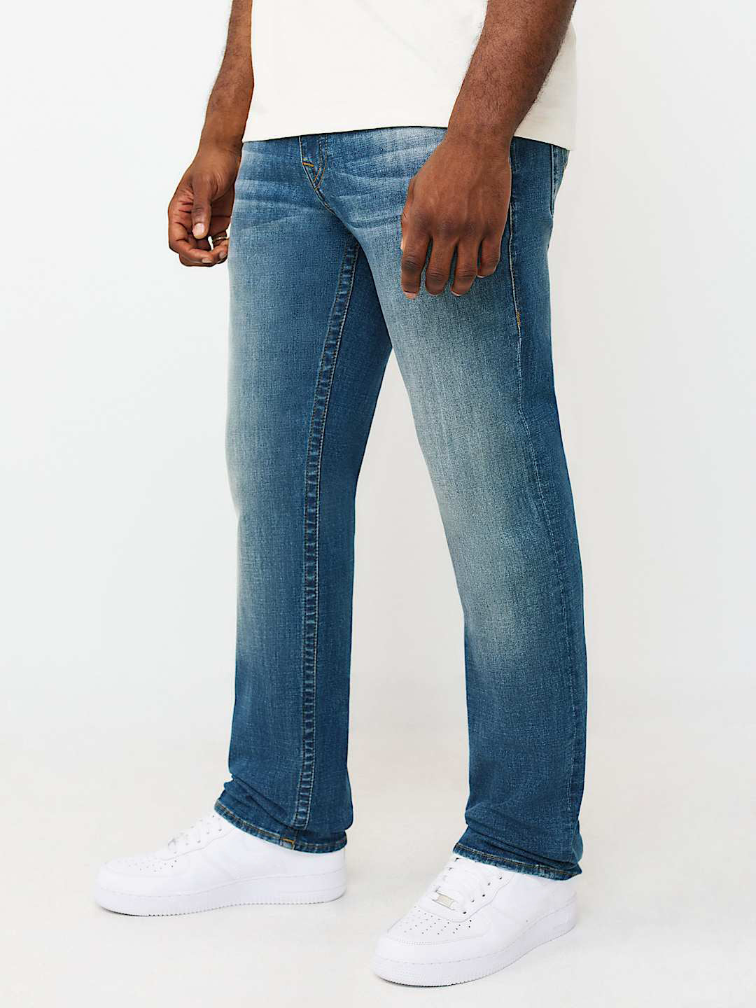 True Religion Blue Stretchable Ricky SN Solid Men Jeans