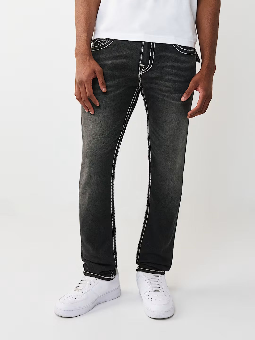 True Religion Men Black Rocco Super T Slim Fit Jeans