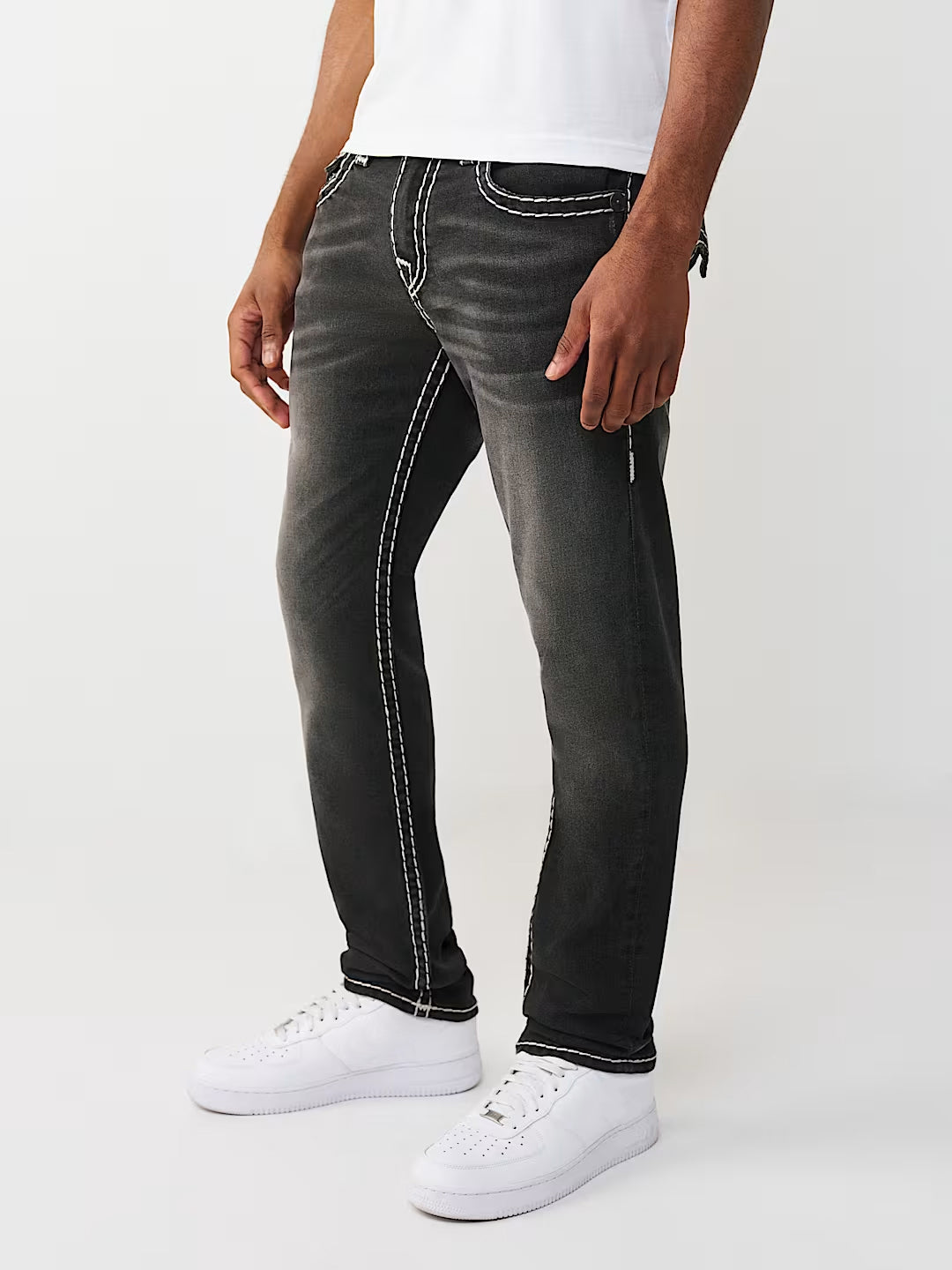 True Religion Men Black Rocco Super T Slim Fit Jeans