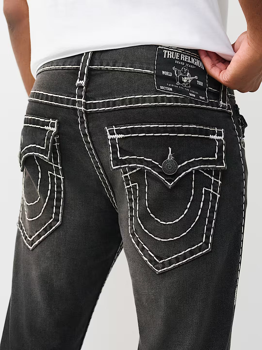 True Religion Men Black Rocco Super T Slim Fit Jeans