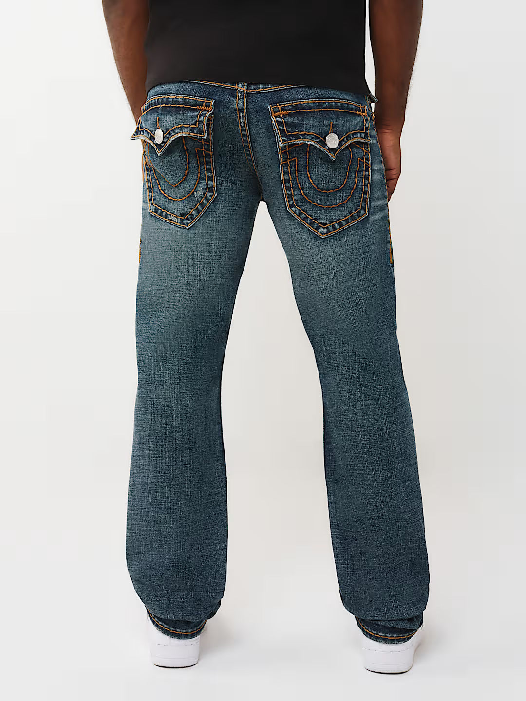 True Religion Men Blue Ricky Super T Straight Fit Jeans
