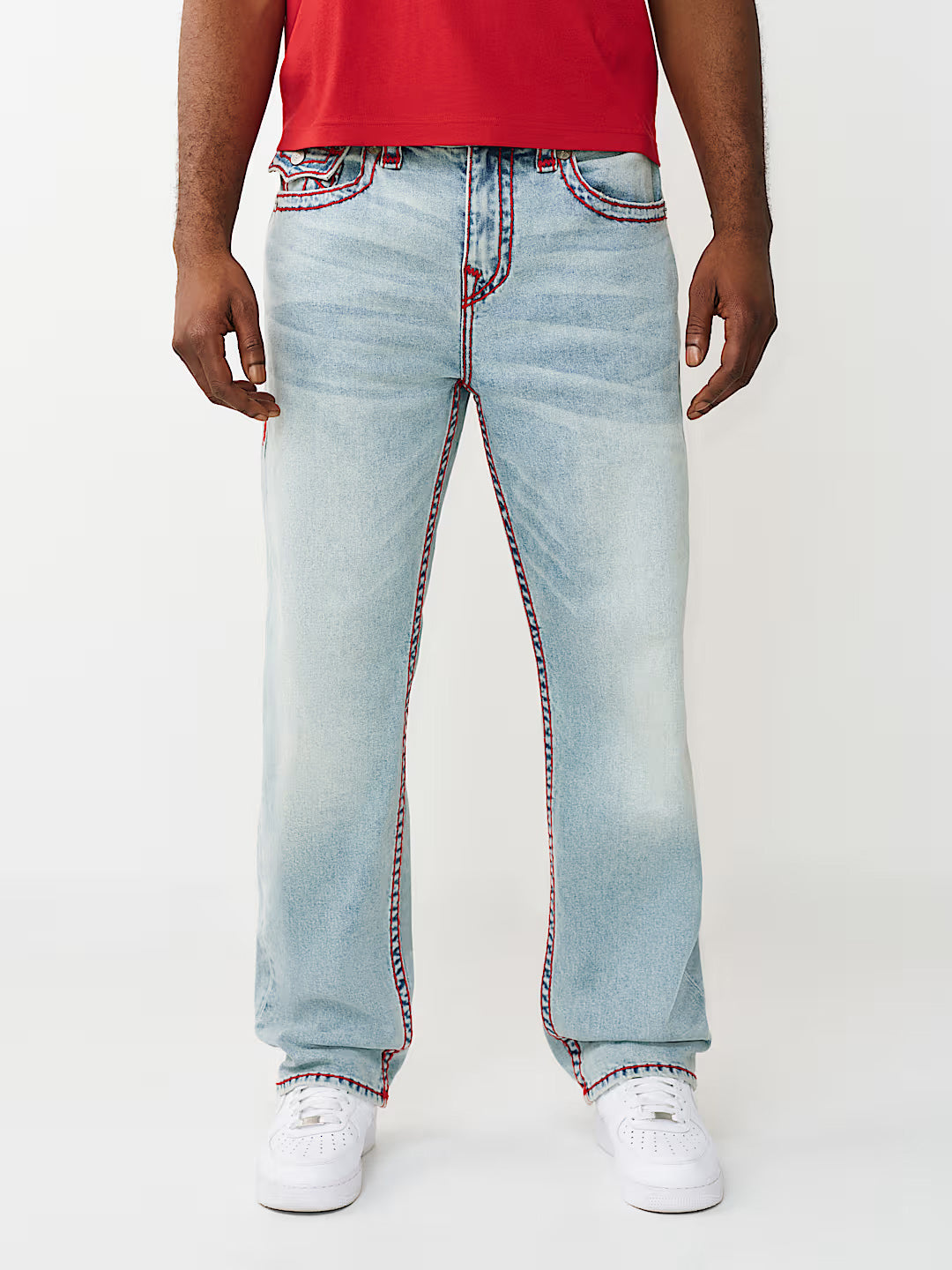 TRUE RELIGION Men Blue Bobby Super T Relaxed Fit Jeans