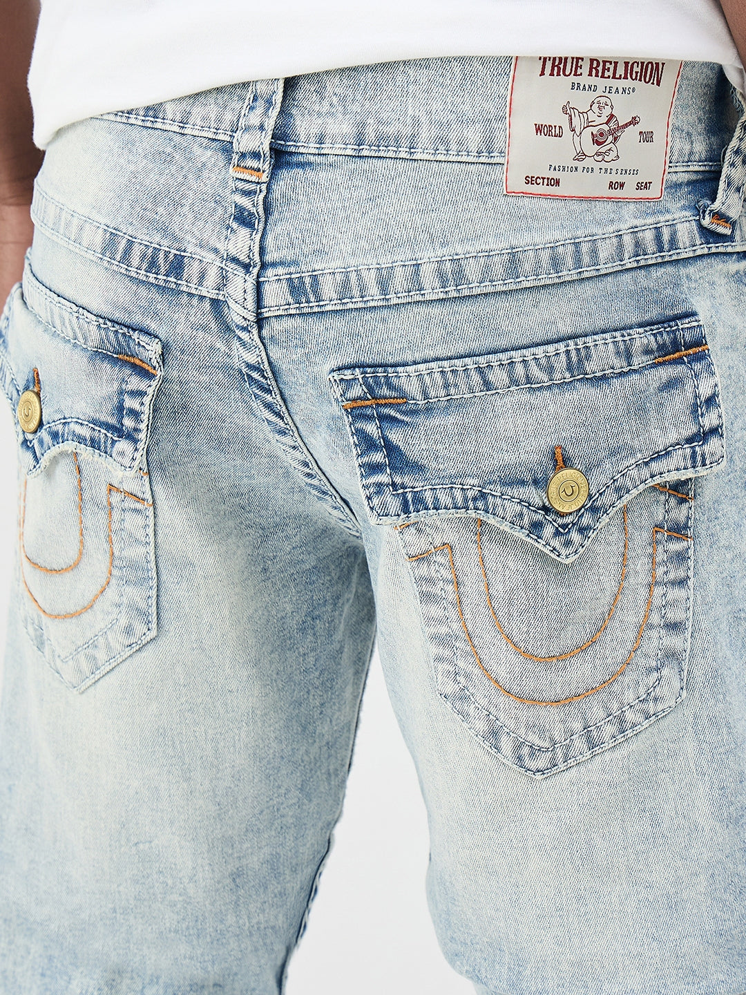 True Religion Men Blue Big T Straight Fit Jeans