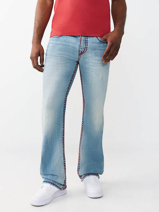True Religion Blue Stretchable Billy Super T Solid Men Jeans
