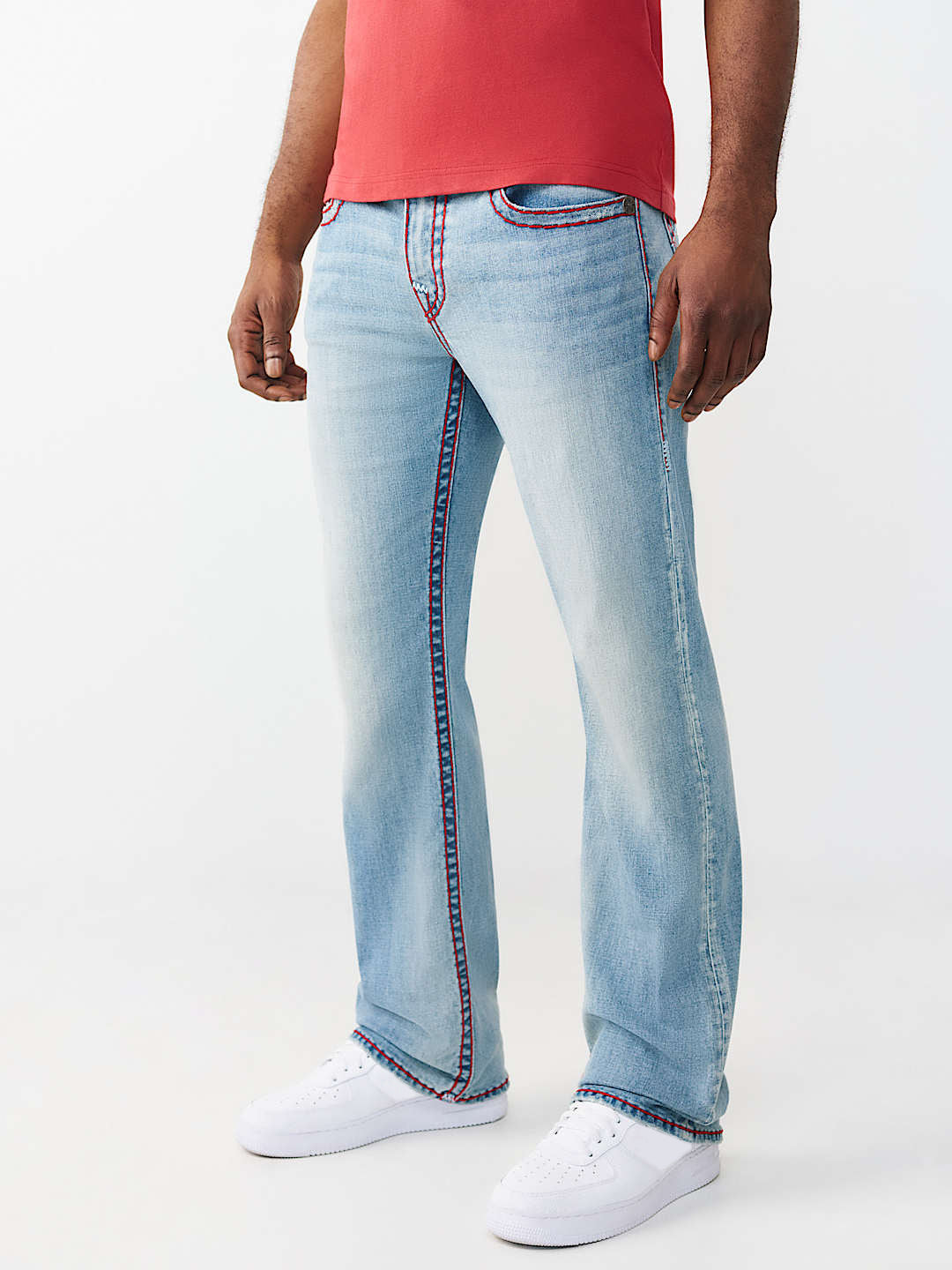 True Religion Blue Stretchable Billy Super T Solid Men Jeans