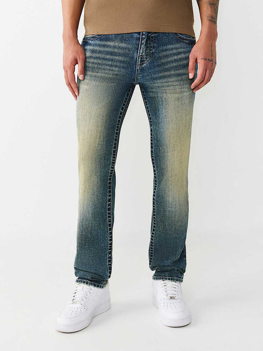 True Religion Men Blue Rocco SN Skinny Fit Jeans
