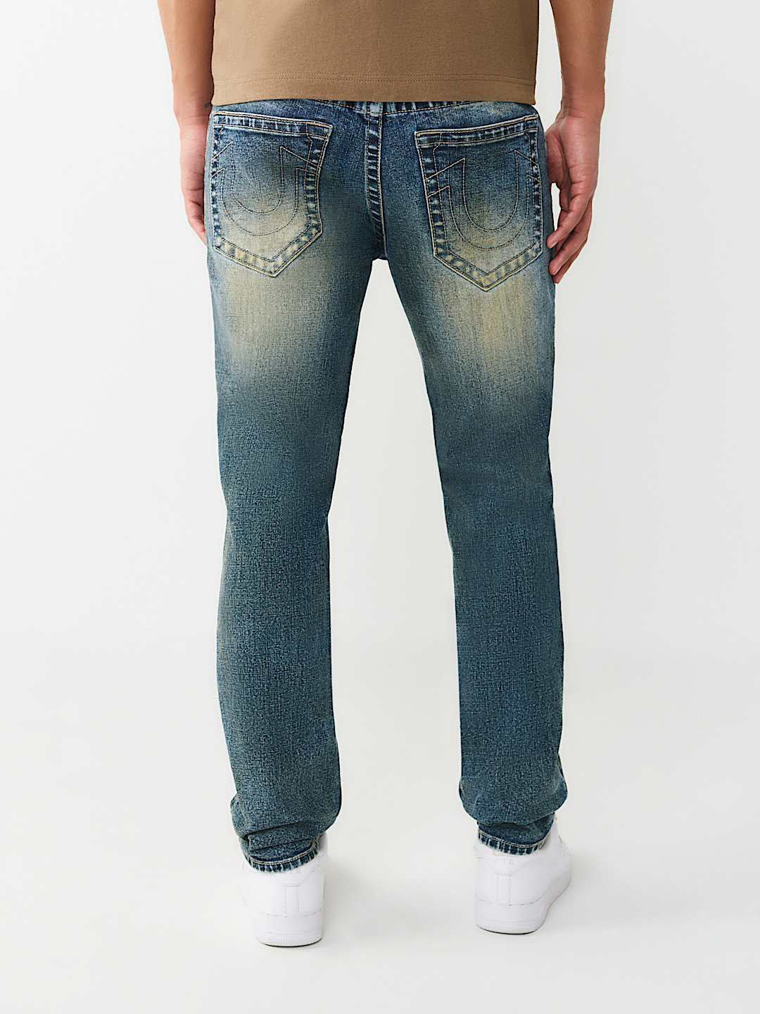 True Religion Men Blue Solid Skinny Fit SN Rocco Jeans