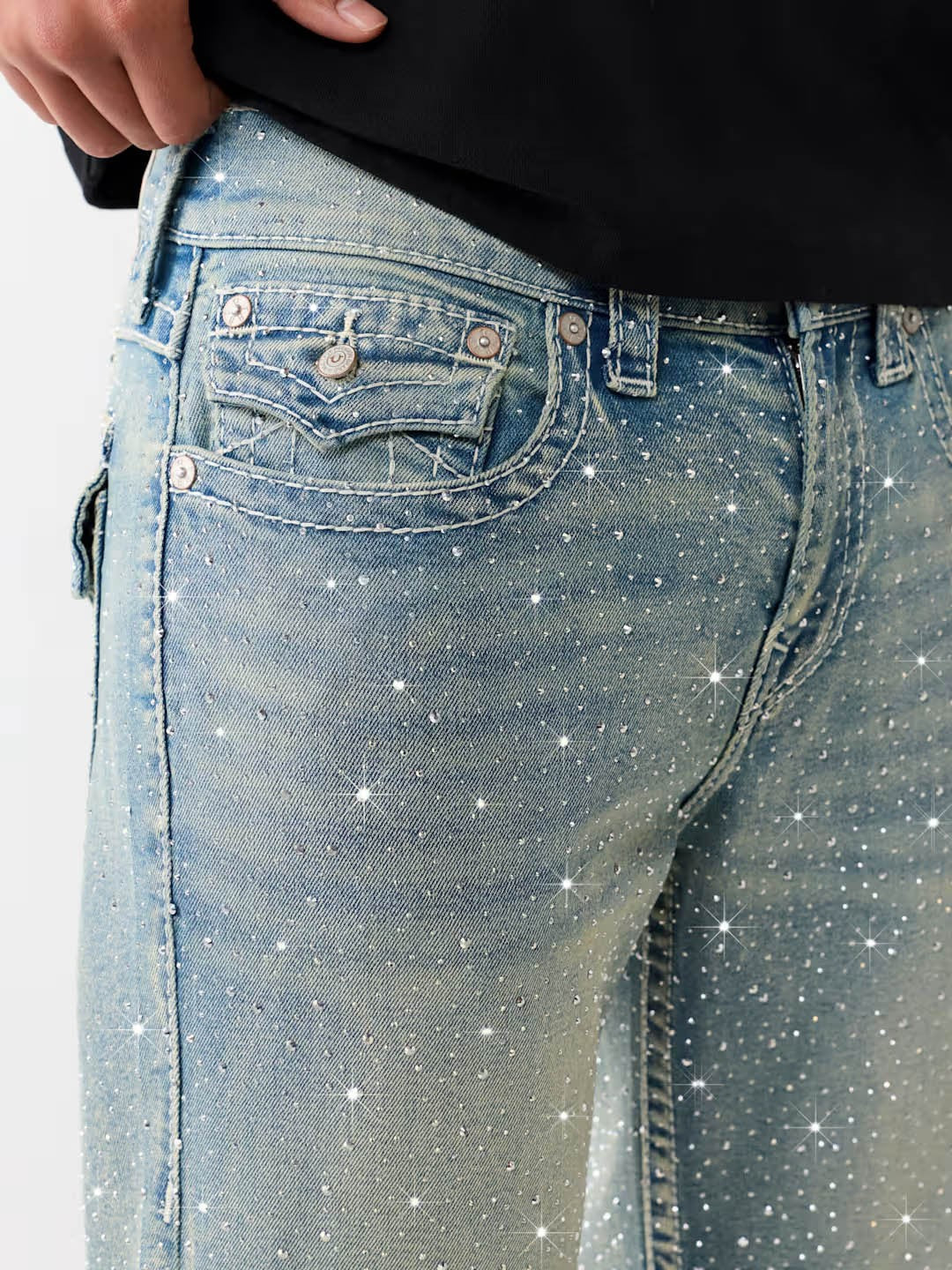 True Religion Men Blue Billy Big T Bootcut Fit Jeans