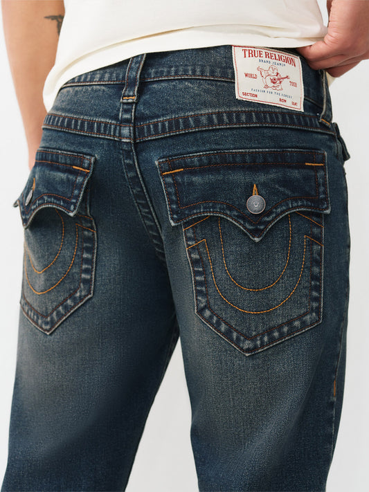 True Religion Men Blue Solid Skinny Fit SN Rocco Jeans