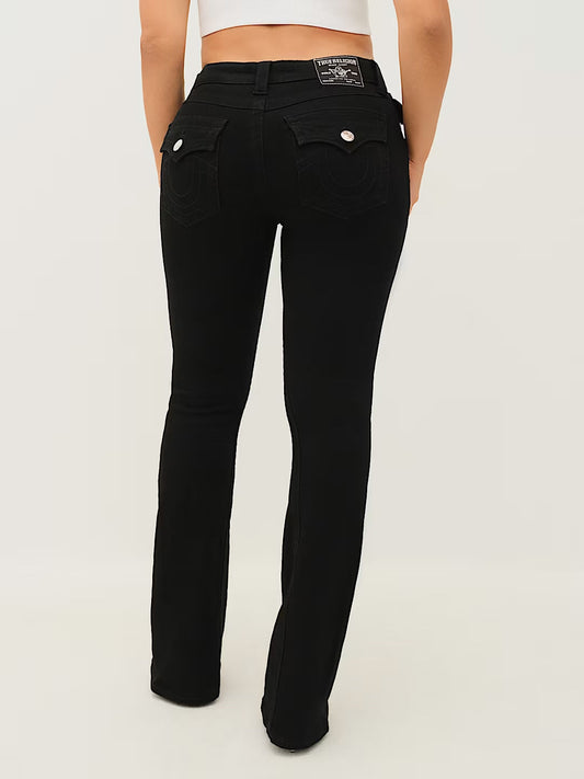 TRUE RELIGION Women Black Joey SN Jeans