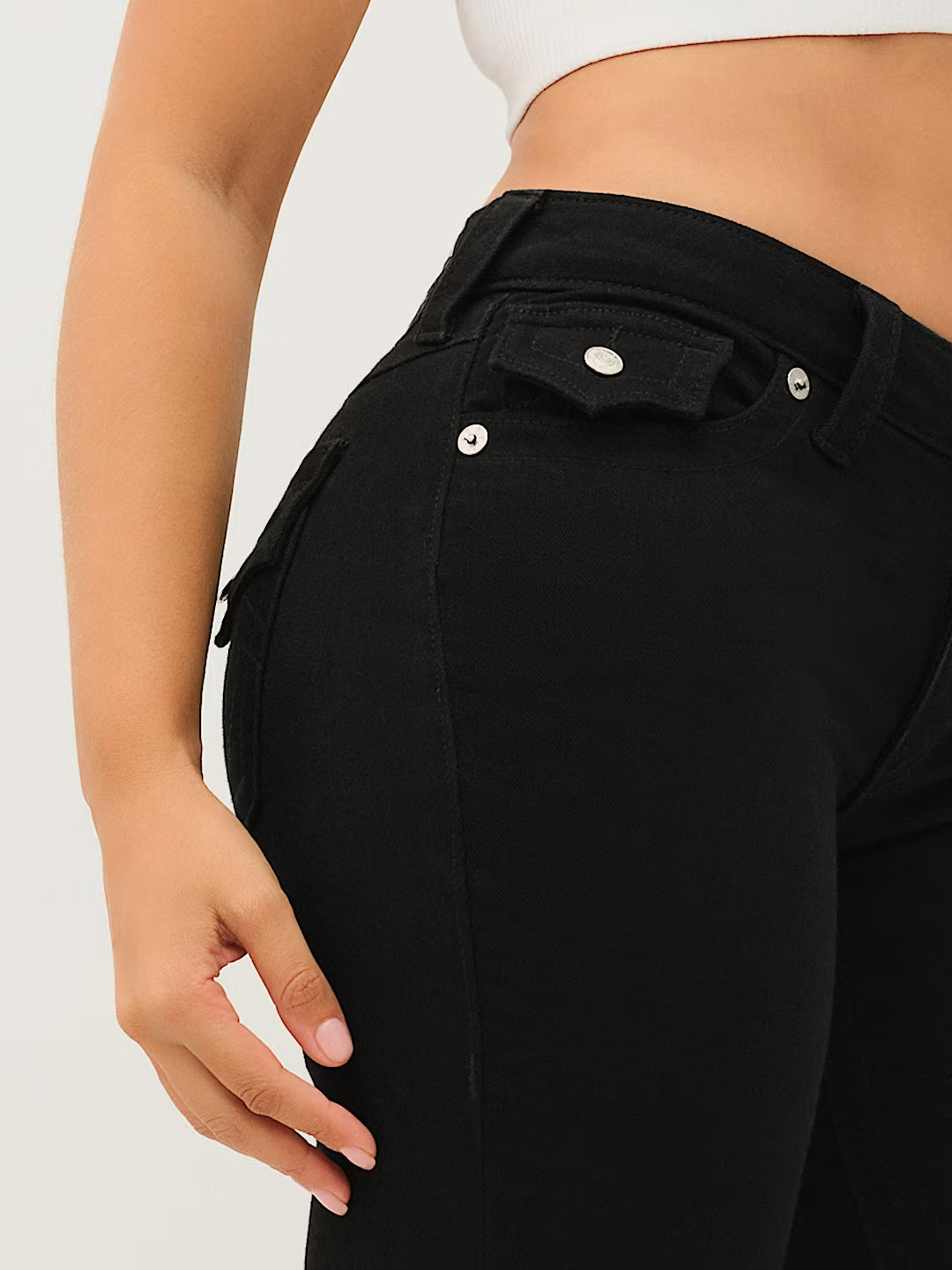 TRUE RELIGION Women Black Joey SN Jeans