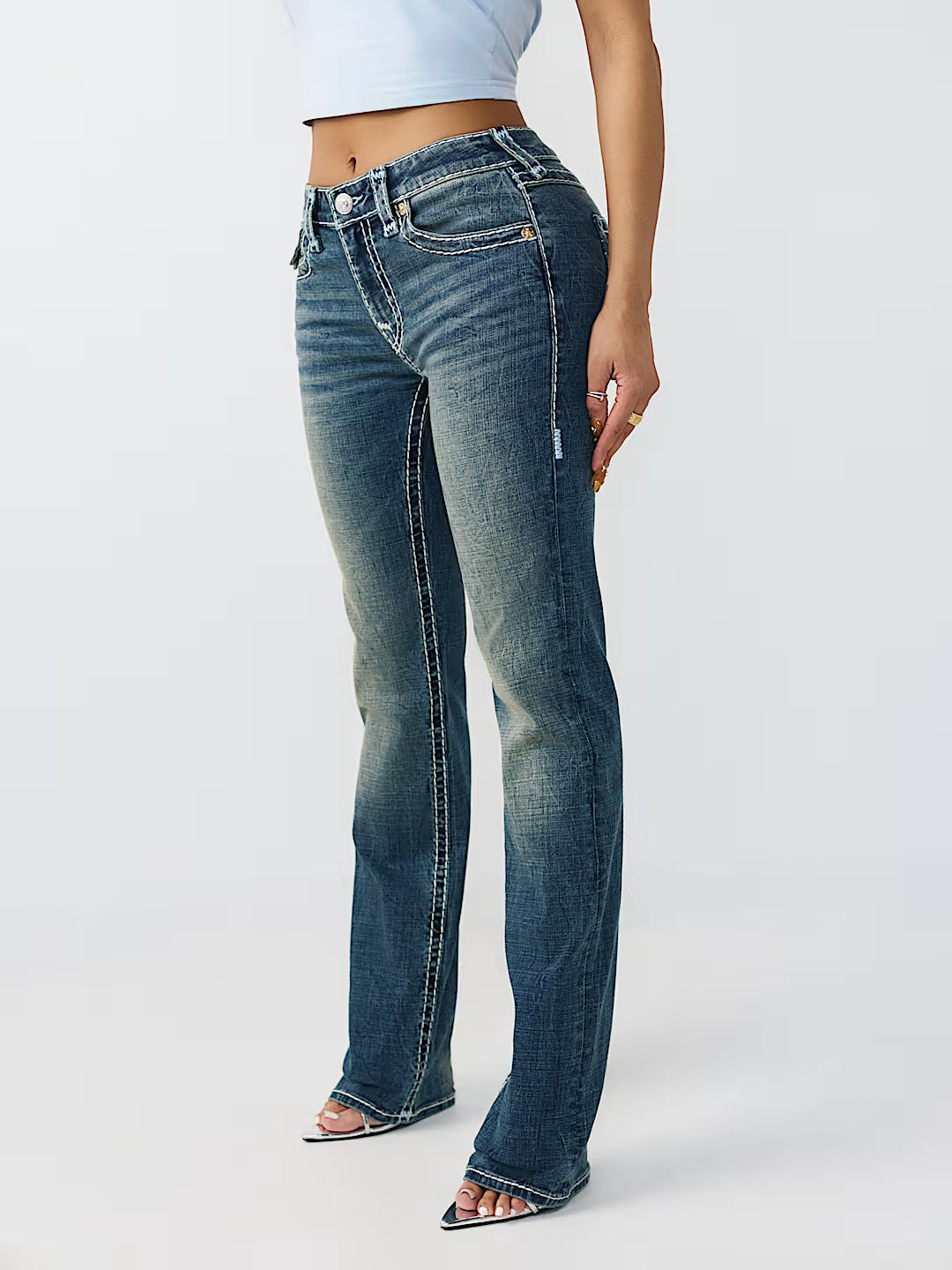 True Religion Women Blue Billie Bootcut Jeans