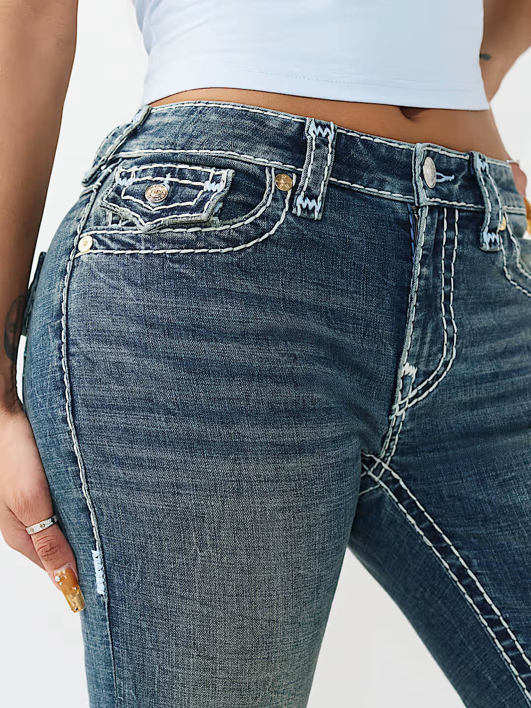 True Religion Women Blue Billie Bootcut Jeans