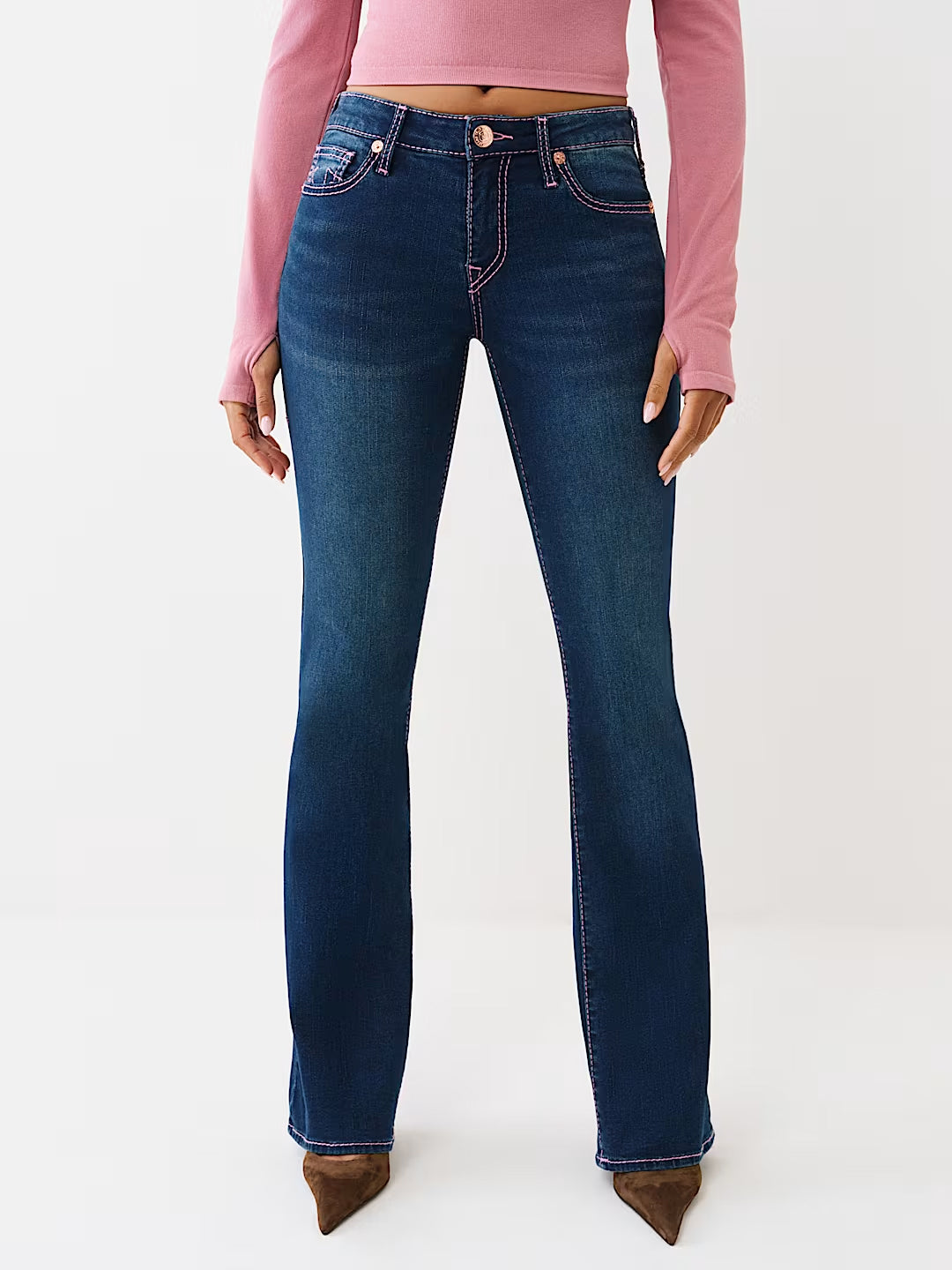 True Religion Women Becca Navy Big T Jeans
