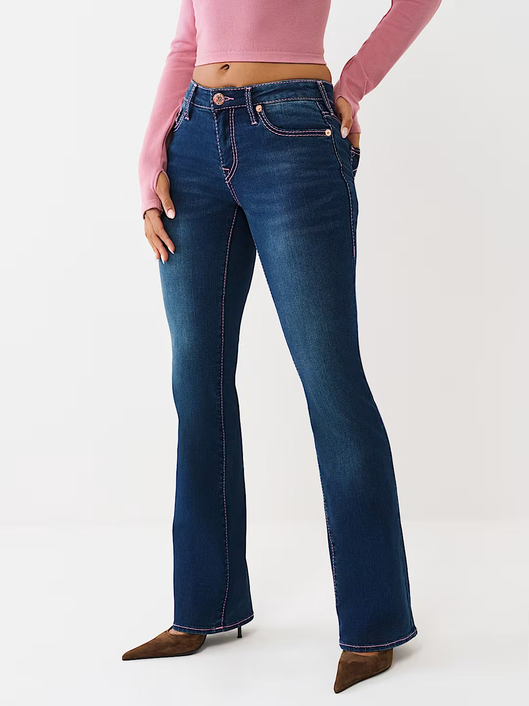 True Religion Women Becca Navy Big T Jeans