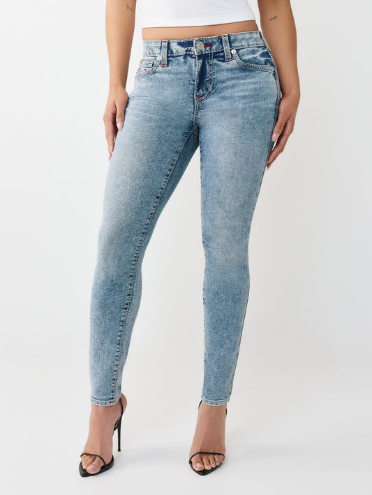 True Religion Women Blue Jennie Big T Jeans