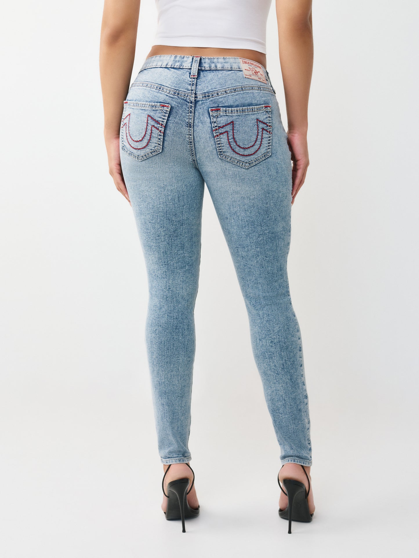 True Religion Women Blue Jennie Big T Jeans
