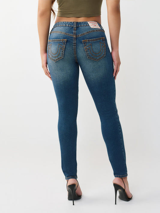 TRUE RELIGION Women Big T Blue Skinny Fit Jeans