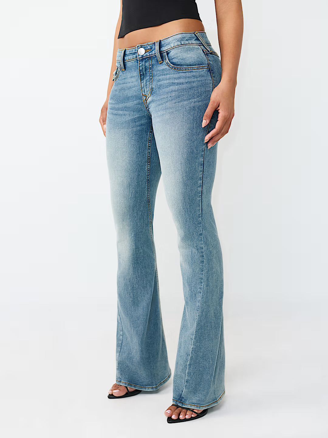 True Religion Women Blue Joey SN Flared Jeans