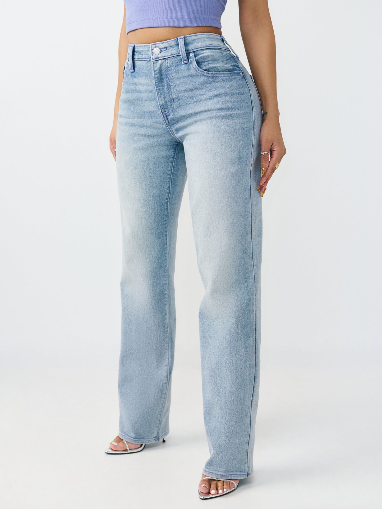 True Religion Women Blue Sarah SN Washed Jeans