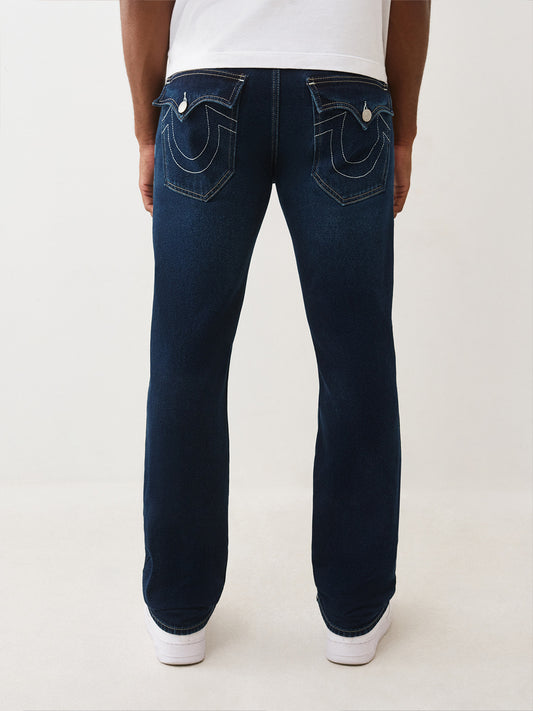 TRUE RELIGION Men Blue RICKY SN Straight Fit Jeans
