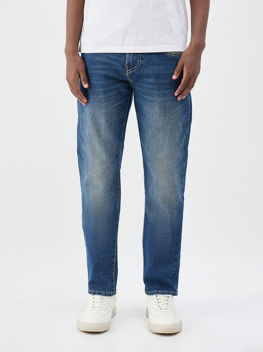 True Religion Men Big T Blue Slim Fit Jeans