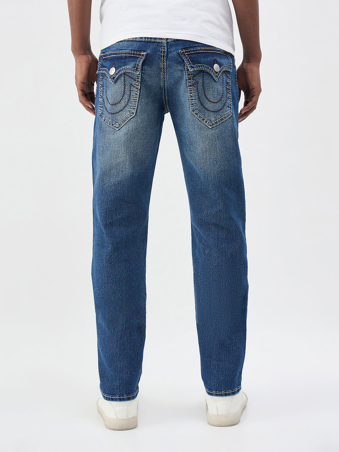 True Religion Men Big T Blue Slim Fit Jeans