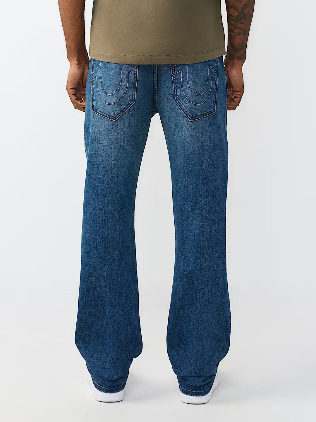 True Religion Men Blue Ricky SN Mid Rise Jeans