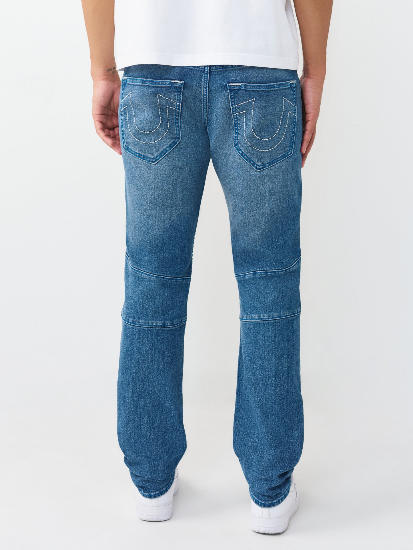 True Religion Men Blue Rocco SN Stone Wash Jeans