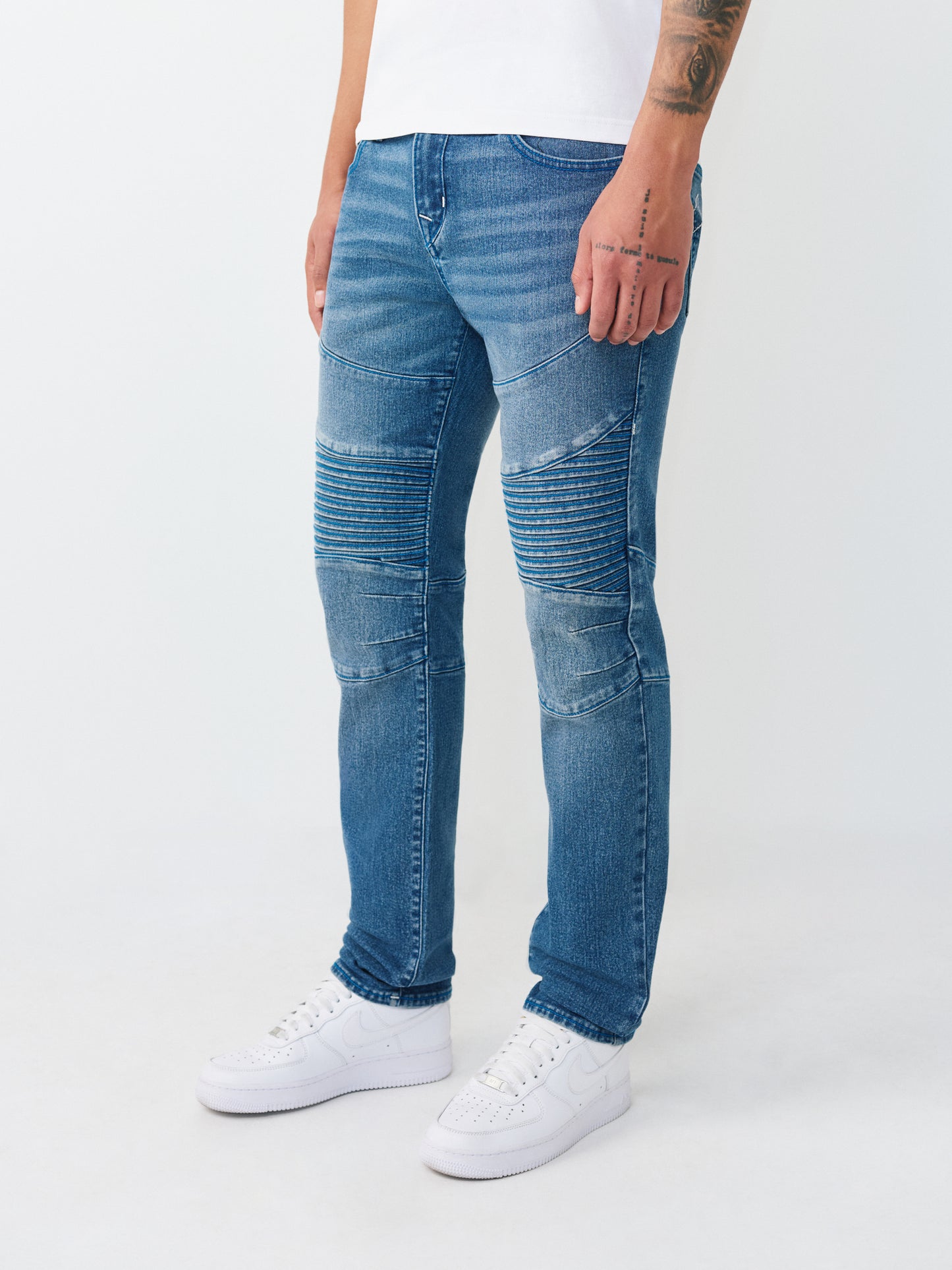 True Religion Men Blue Rocco SN Stone Wash Jeans