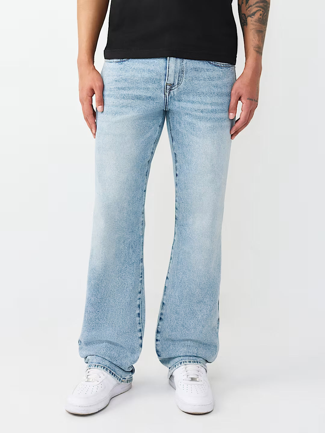 True Religion Blue Solid Bootcut Stretchable SN Billy Jeans
