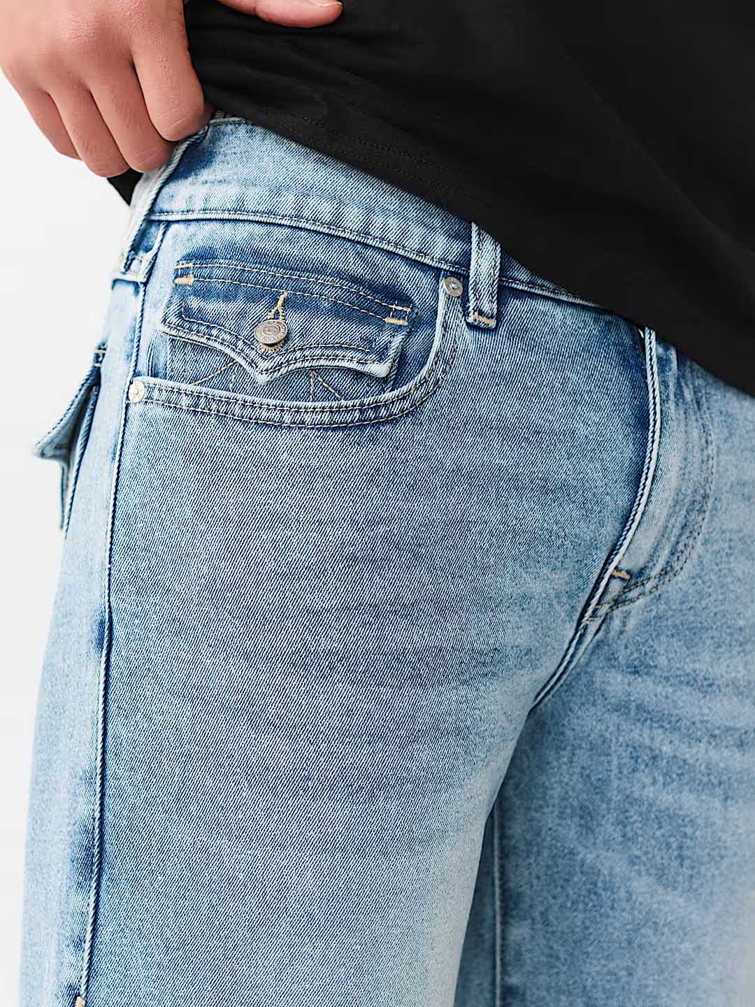 True Religion Blue Solid Bootcut Stretchable SN Billy Jeans